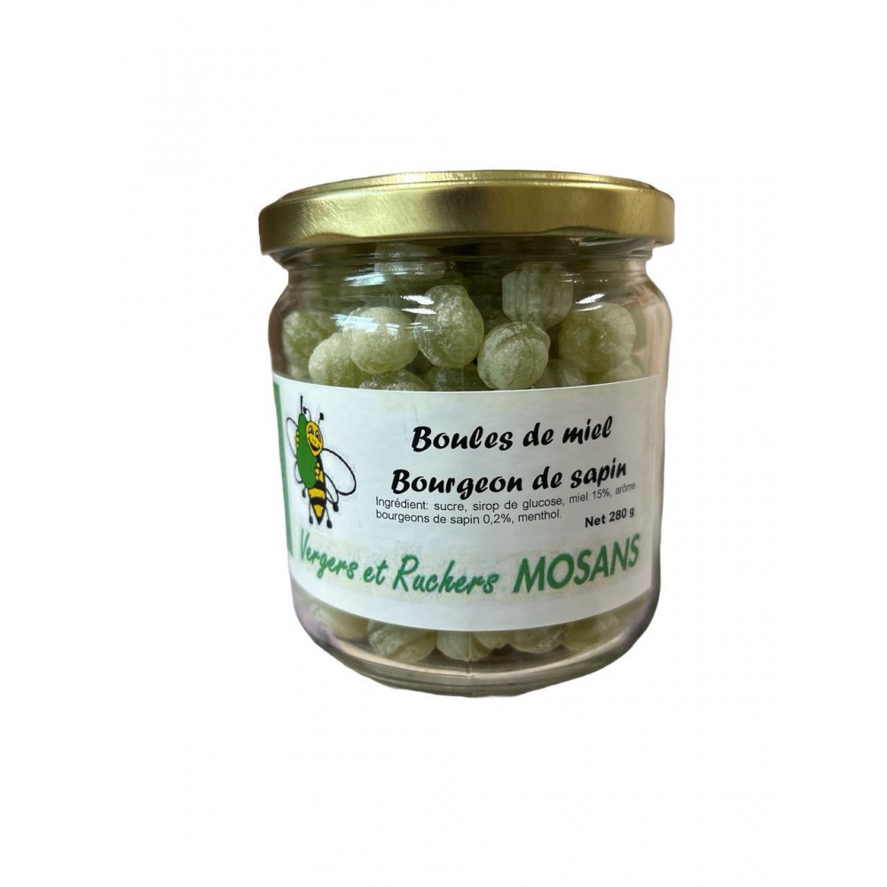Boules de miel au sapin 280g (Ruchers Mosans)