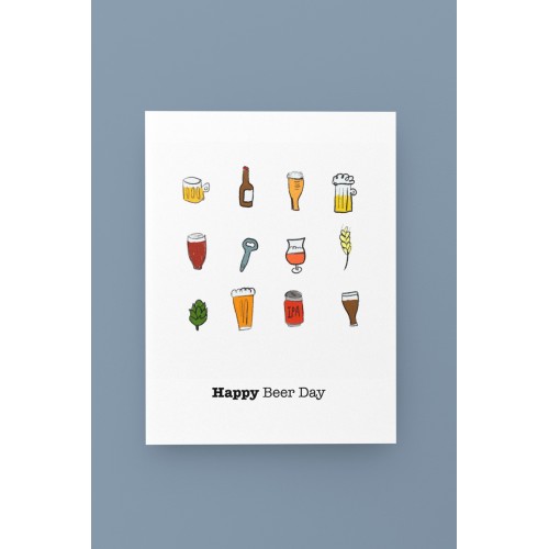 Carte postale "Happy Beer Day" (Belge 1 fois)