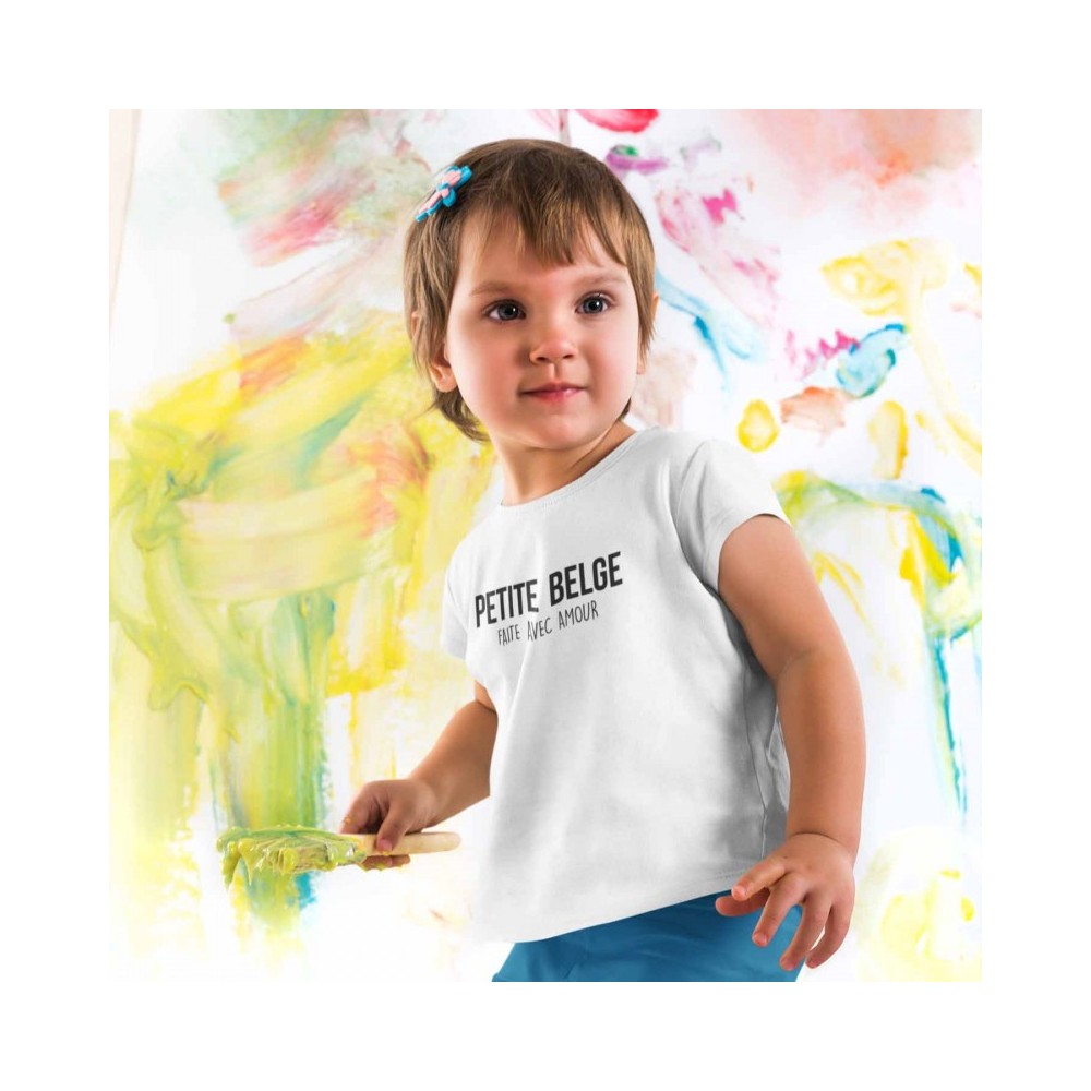 Tshirt "Mini belge faite avec amour" gris 5-6 Y / 110-116 cm (belge 1 fois)