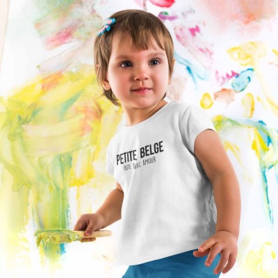 Tshirt "Mini belge faite avec amour" gris 5-6 Y / 110-116 cm (belge 1 fois)