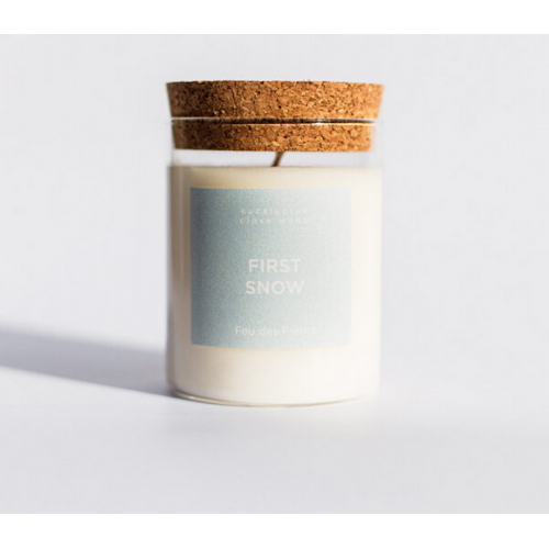 Bougie artisanale "First Snow" 50 g ( Feu des Fleurs)