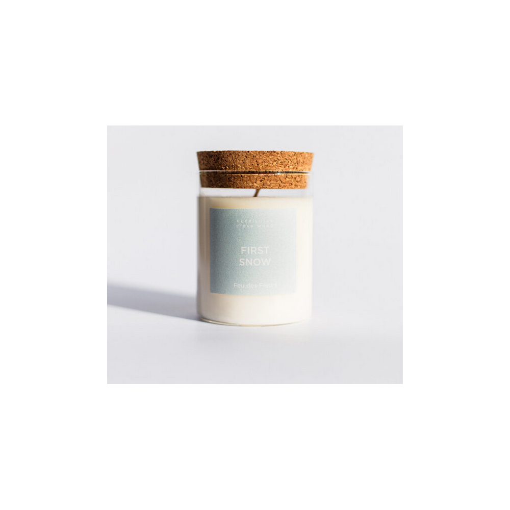 Bougie artisanale "First Snow" 50 g ( Feu des Fleurs)