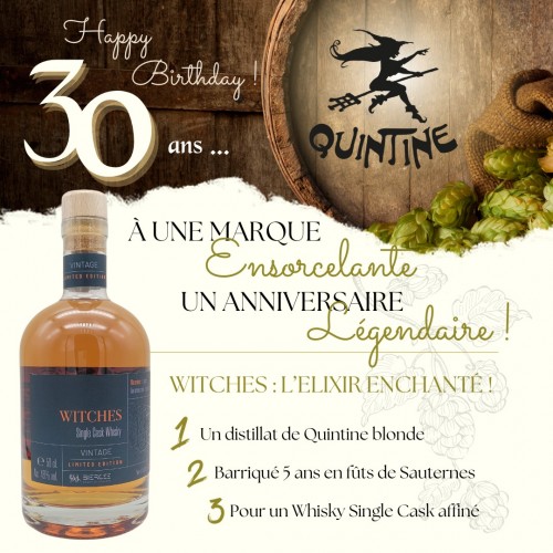 Witches single cask whisky 50 cl (Distillerie de Biercée )