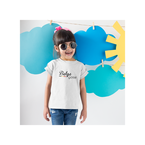 Tshirt "Belge gosse"  blanc 9-11 Y/ 134-146 cm (belge 1 fois)