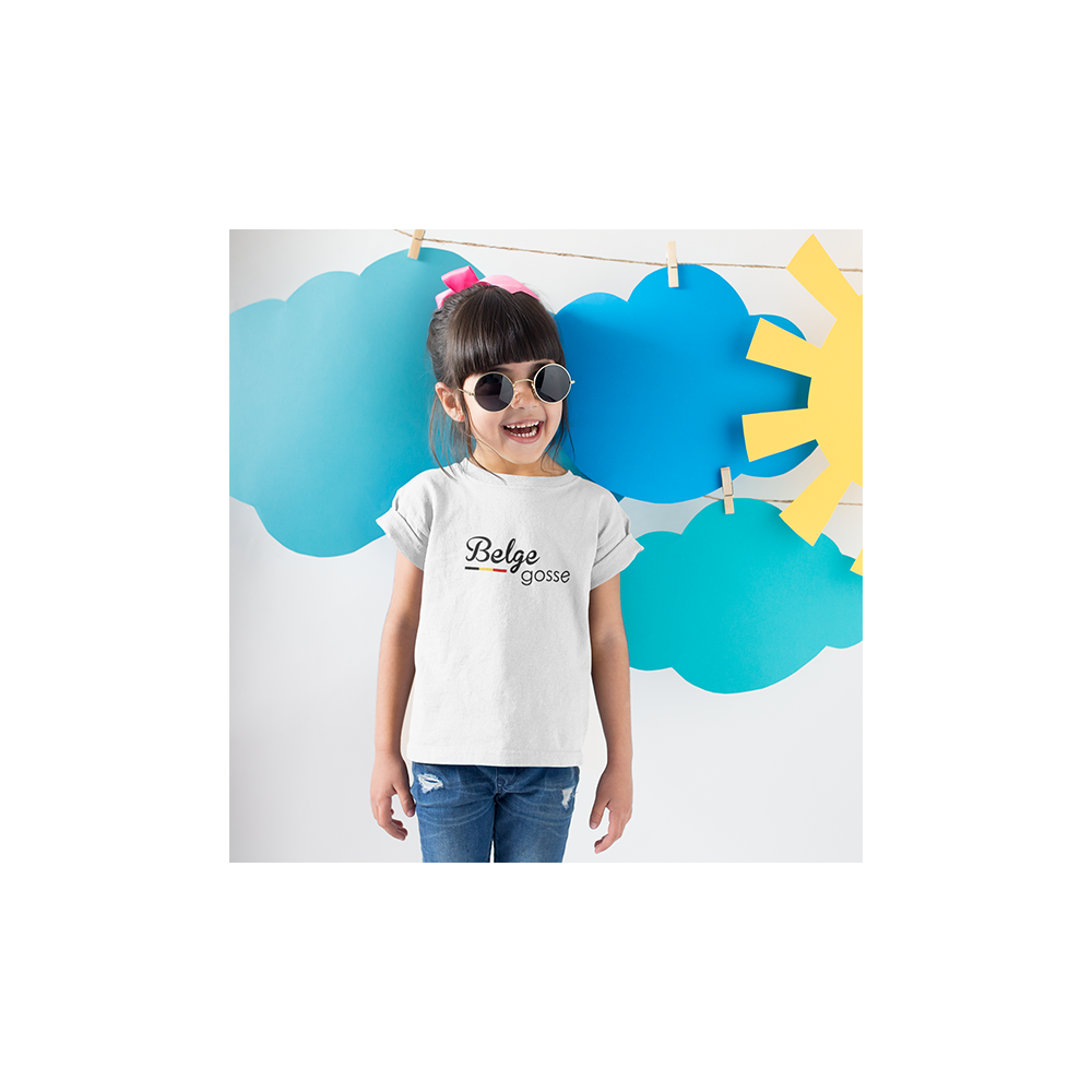 Tshirt "Belge gosse"  blanc 9-11 Y/ 134-146 cm (belge 1 fois)