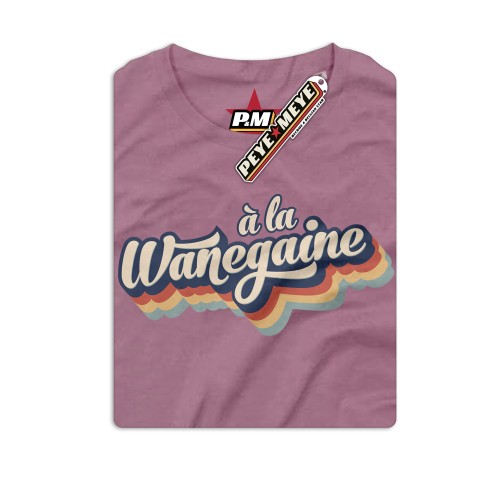 Tshirt courte manche "A la Wanegaine" rose-L femme (Peye Meye)