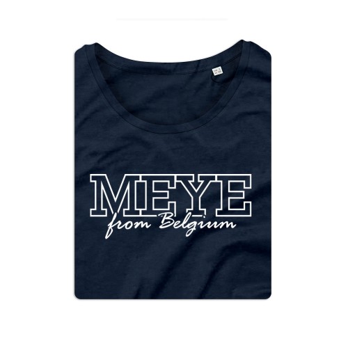 Tshirt kort mouw "Meye from Belgium" Blauw L-women (Peye et meye)