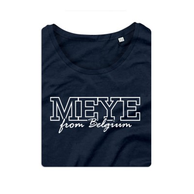 Tshirt courte manche "Meye from belgium" bleu-L femme (Peye Meye)