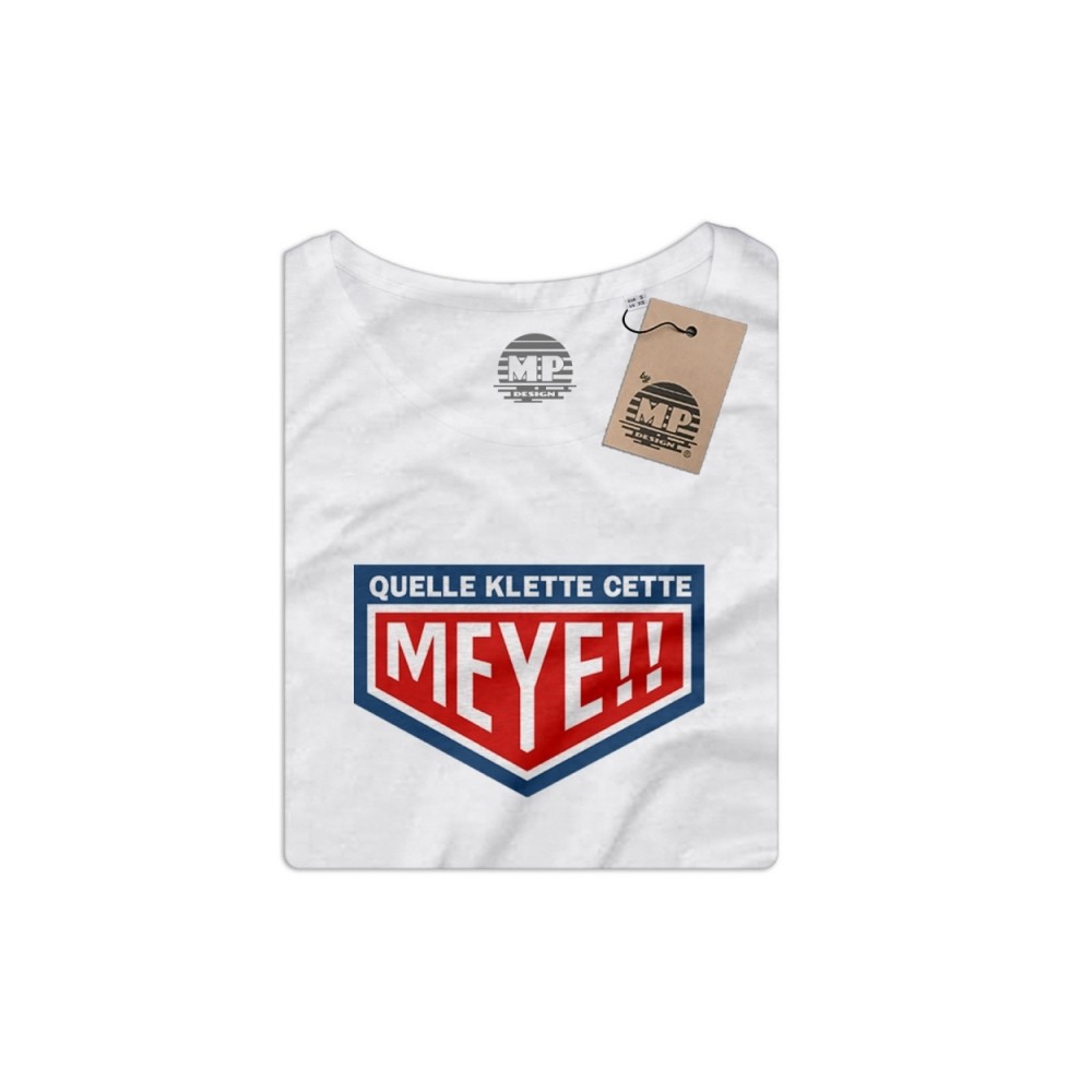 Tshirt kort mouw "Quelle klette cette meye!!" wit-S women (Peye et meye)