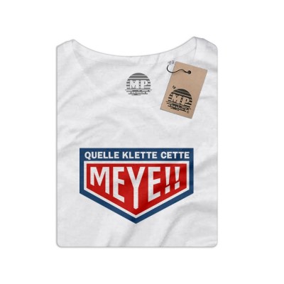 Tshirt kort mouw "Quelle klette cette meye!!" wit-L women (Peye et meye)