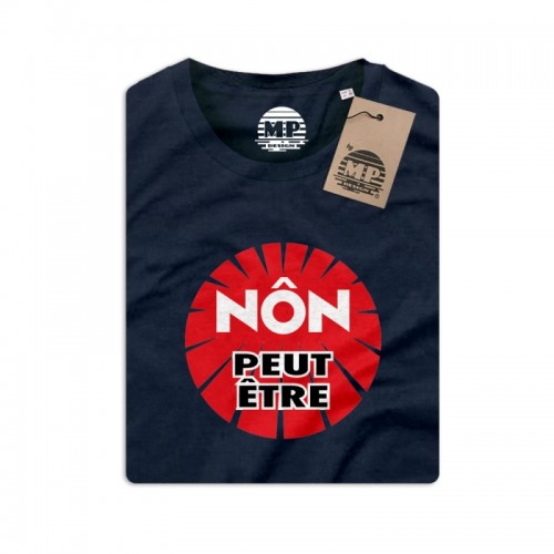 Tshirt kort mouw "Non peut-être" Blauw L-men (Peye et meye)