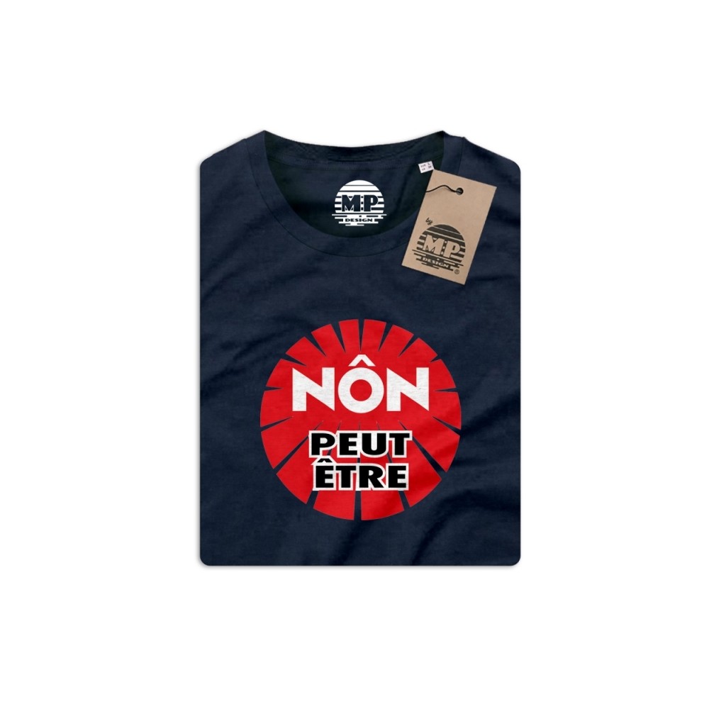 Tshirt kort mouw "Non peut-être" Blauw L-men (Peye et meye)