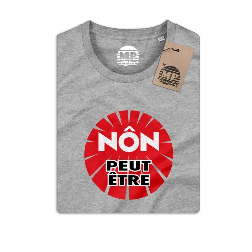 Tshirt kort mouw "Non peut-être" Grijs XL-men (Peye et meye)