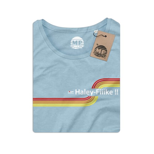 Tshirt courte manche "Haley-Fiiike" bleu-L femme (Peye Meye)