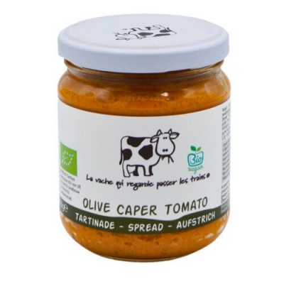 Tartinade aux olives, câpres et tomates bio 190 g (La vache qui regarde passer les trains)