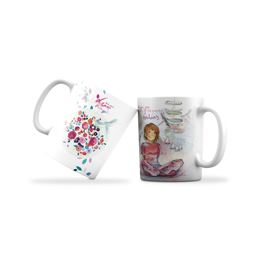 Mug "Petits et grands bonheurs" (Mon amie Luce)