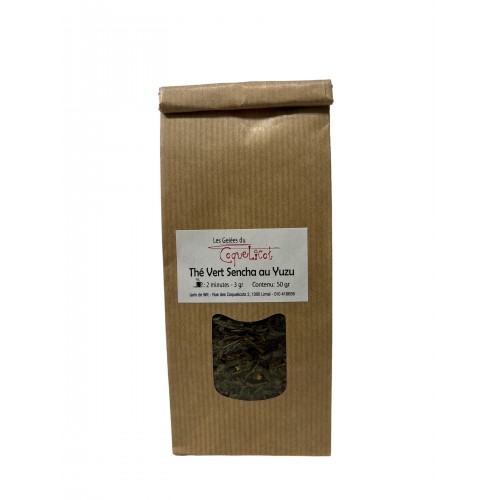 Thé vert sencha au yuzu 50 g (Les gelées du coquelicot)