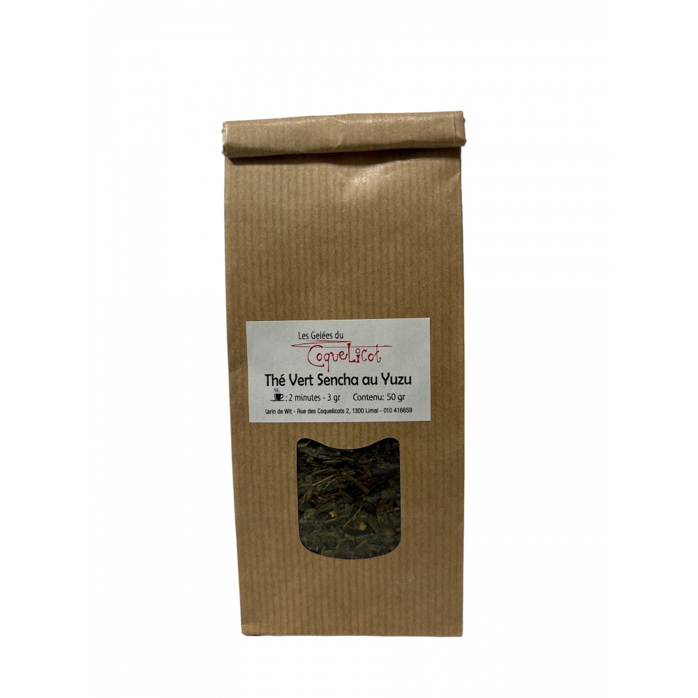 Thé vert sencha au yuzu 50 g (Les gelées du coquelicot)