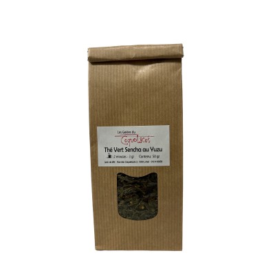 Thé vert sencha au yuzu 50 g (Les gelées du coquelicot)