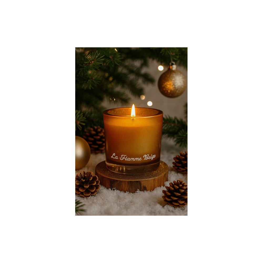 Bougie artisanale "Pomme cannelle" (la flamme belge)